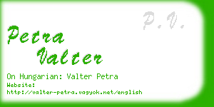 petra valter business card